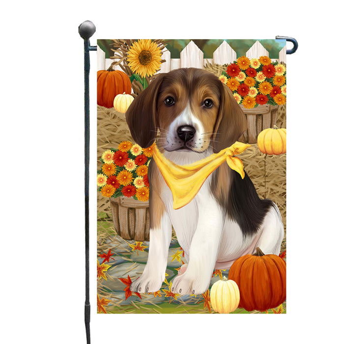 Fall Pumpkin Autumn Greeting American English Foxhound Dog Garden Flags Outdoor Decor for Homes and Gardens Double Sided Garden Yard Spring Decorative Vertical Home Flags Garden Porch Lawn Flag for Decorations GFLG68232