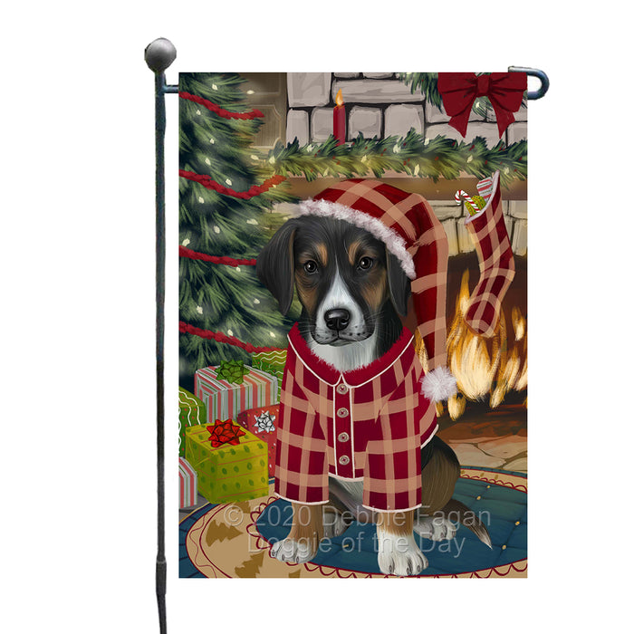 The Christmas Stocking was Hung American English Foxhound Dog Garden Flags Outdoor Decor for Homes and Gardens Double Sided Garden Yard Spring Decorative Vertical Home Flags Garden Porch Lawn Flag for Decorations GFLG68440