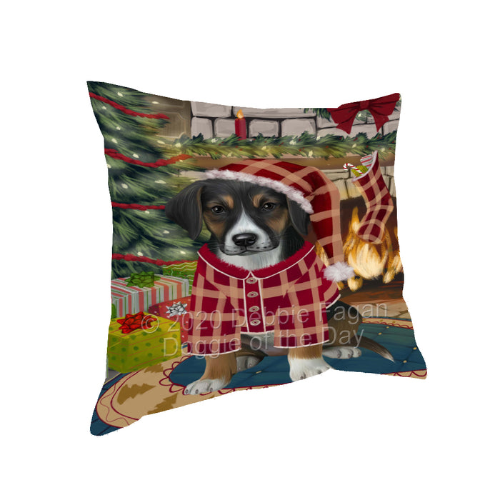 The Christmas Stocking was Hung American English Foxhound Dog Pillow with Top Quality High-Resolution Images - Ultra Soft Pet Pillows for Sleeping - Reversible & Comfort - Ideal Gift for Dog Lover - Cushion for Sofa Couch Bed - 100% Polyester, PILA93670
