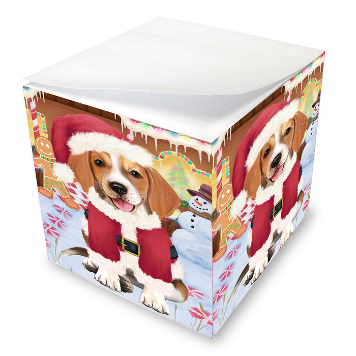 Christmas Gingerbread Candyfest American English Foxhound Dog Note Cube NOC-DOTD-A57370