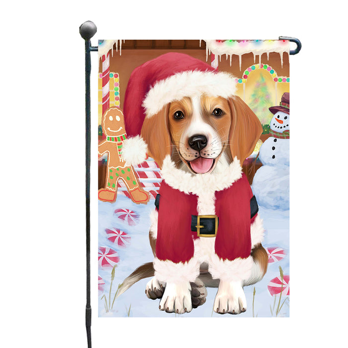 Christmas Gingerbread Candyfest American English Foxhound Dog Garden Flags Outdoor Decor for Homes and Gardens Double Sided Garden Yard Spring Decorative Vertical Home Flags Garden Porch Lawn Flag for Decorations