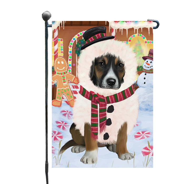 Christmas Gingerbread Snowman American English Foxhound Dog Garden Flags Outdoor Decor for Homes and Gardens Double Sided Garden Yard Spring Decorative Vertical Home Flags Garden Porch Lawn Flag for Decorations