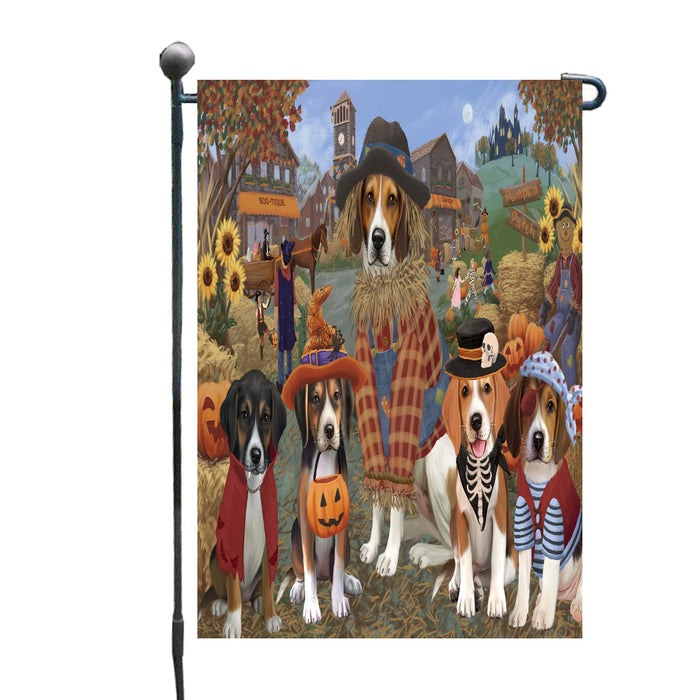 Halloween 'Round Town American English Foxhound Dogs Garden Flags Outdoor Decor for Homes and Gardens Double Sided Garden Yard Spring Decorative Vertical Home Flags Garden Porch Lawn Flag for Decorations