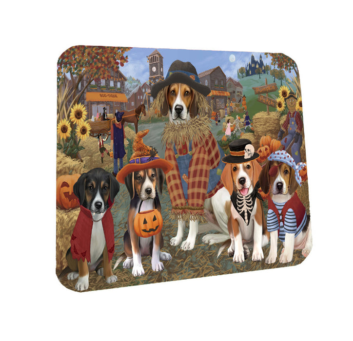 Halloween 'Round Town American English Foxhound Dogs Coasters Set of 4 CSTA58198