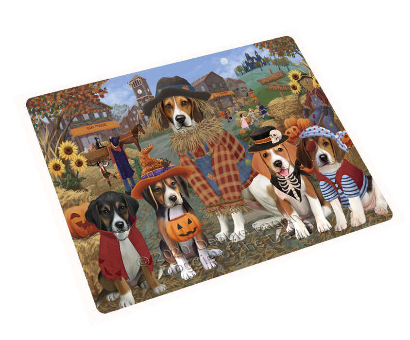 Halloween 'Round Town American English Foxhound Dogs Refrigerator/Dishwasher Magnet - Kitchen Decor Magnet - Pets Portrait Unique Magnet - Ultra-Sticky Premium Quality Magnet