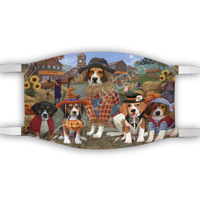 Halloween 'Round Town American English Foxhound Dogs Face Mask FM49915