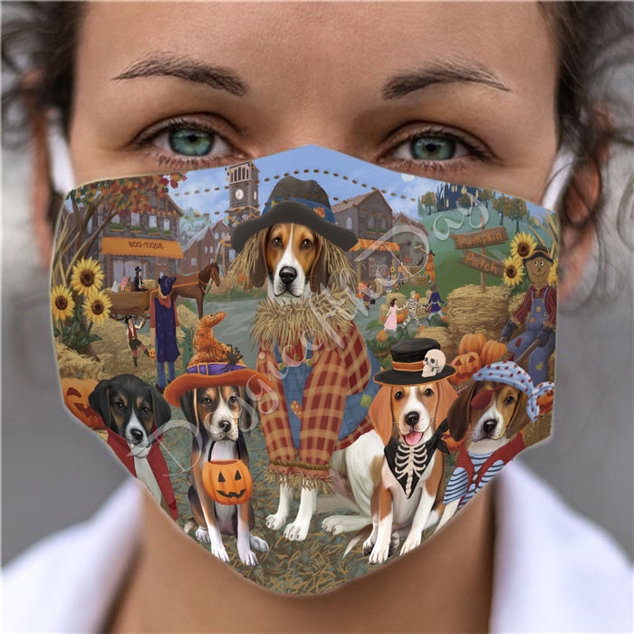 Halloween 'Round Town American English Foxhound Dogs Face Mask FM49915