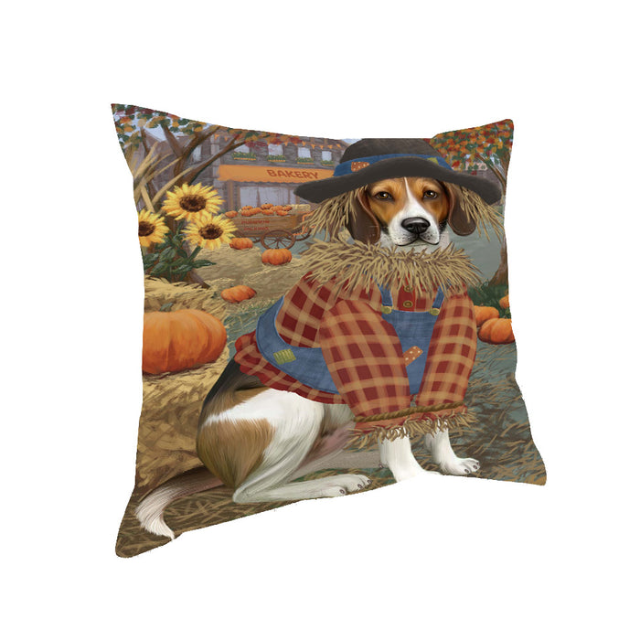 Halloween 'Round Town American English Foxhound Dog Pillow with Top Quality High-Resolution Images - Ultra Soft Pet Pillows for Sleeping - Reversible & Comfort - Ideal Gift for Dog Lover - Cushion for Sofa Couch Bed - 100% Polyester
