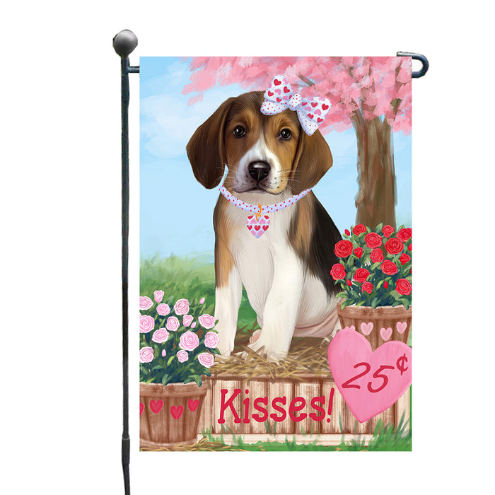 Rosie 25 Cent Kisses American English Foxhound Dog Garden Flags Outdoor Decor for Homes and Gardens Double Sided Garden Yard Spring Decorative Vertical Home Flags Garden Porch Lawn Flag for Decorations GFLG67955