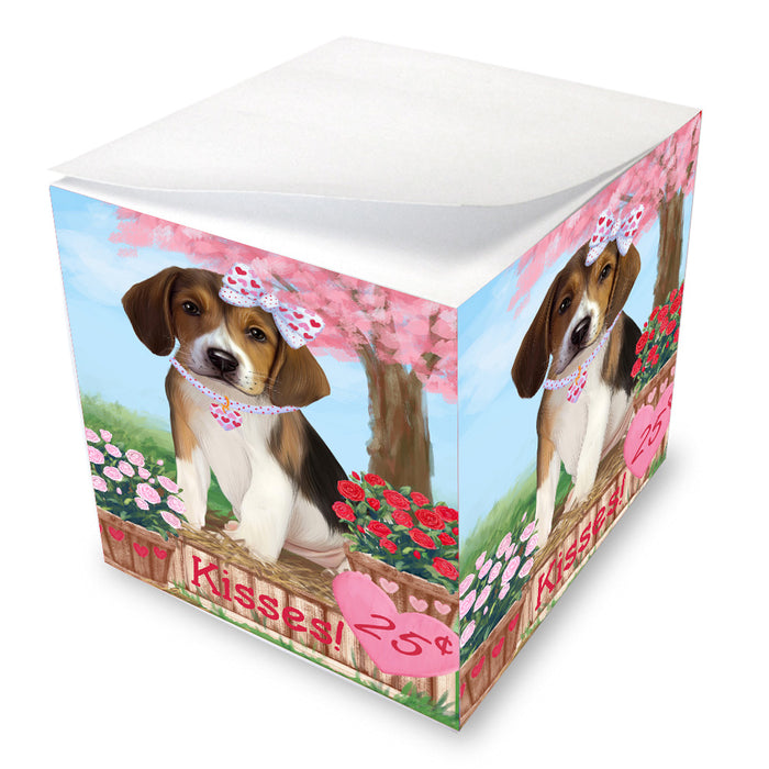 Rosie 25 Cent Kisses American English Foxhound Dog Note Cube NOC-DOTD-A57301