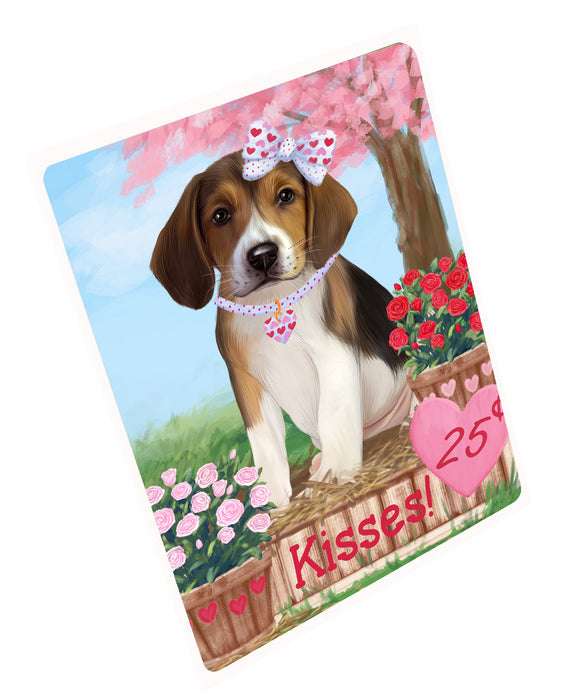 Rosie 25 Cent Kisses American English Foxhound Dog Cutting Board - For Kitchen - Scratch & Stain Resistant - Designed To Stay In Place - Easy To Clean By Hand - Perfect for Chopping Meats, Vegetables, CA82880