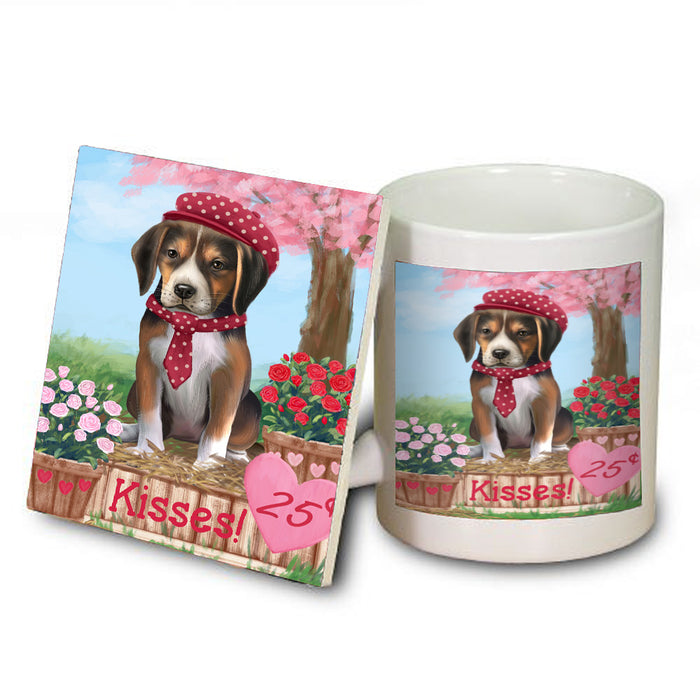 Rosie 25 Cent Kisses American English Foxhound Dog Coasters Set of 4 CSTA58261