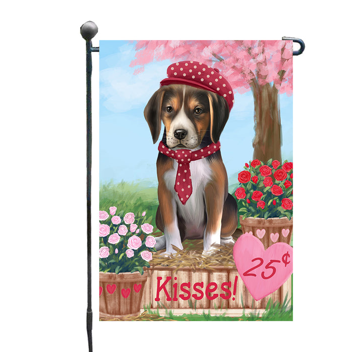 Rosie 25 Cent Kisses American English Foxhound Dog Garden Flags Outdoor Decor for Homes and Gardens Double Sided Garden Yard Spring Decorative Vertical Home Flags Garden Porch Lawn Flag for Decorations GFLG67956