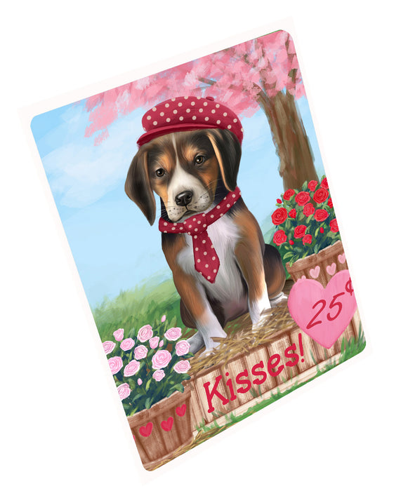 Rosie 25 Cent Kisses American English Foxhound Dog Cutting Board - For Kitchen - Scratch & Stain Resistant - Designed To Stay In Place - Easy To Clean By Hand - Perfect for Chopping Meats, Vegetables, CA82882
