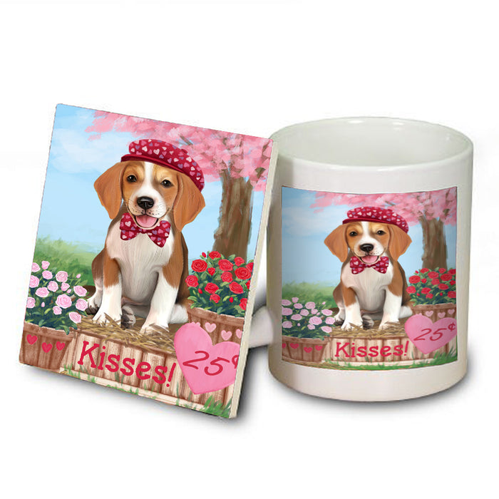Rosie 25 Cent Kisses American English Foxhound Dog Coasters Set of 4 CSTA58262