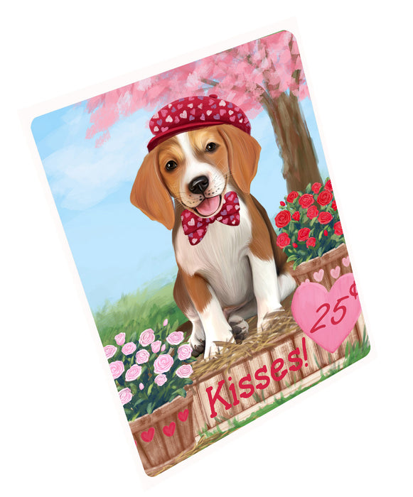 Rosie 25 Cent Kisses American English Foxhound Dog Cutting Board - For Kitchen - Scratch & Stain Resistant - Designed To Stay In Place - Easy To Clean By Hand - Perfect for Chopping Meats, Vegetables, CA82884