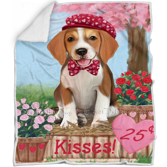 Rosie 25 Cent Kisses American English Foxhound Dog Blanket BLNKT142372