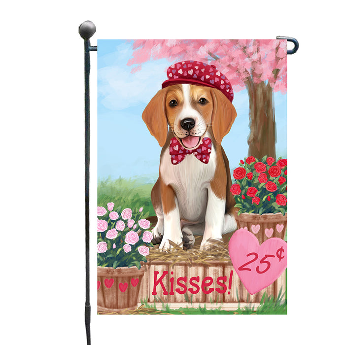 Rosie 25 Cent Kisses American English Foxhound Dog Garden Flags Outdoor Decor for Homes and Gardens Double Sided Garden Yard Spring Decorative Vertical Home Flags Garden Porch Lawn Flag for Decorations GFLG67957