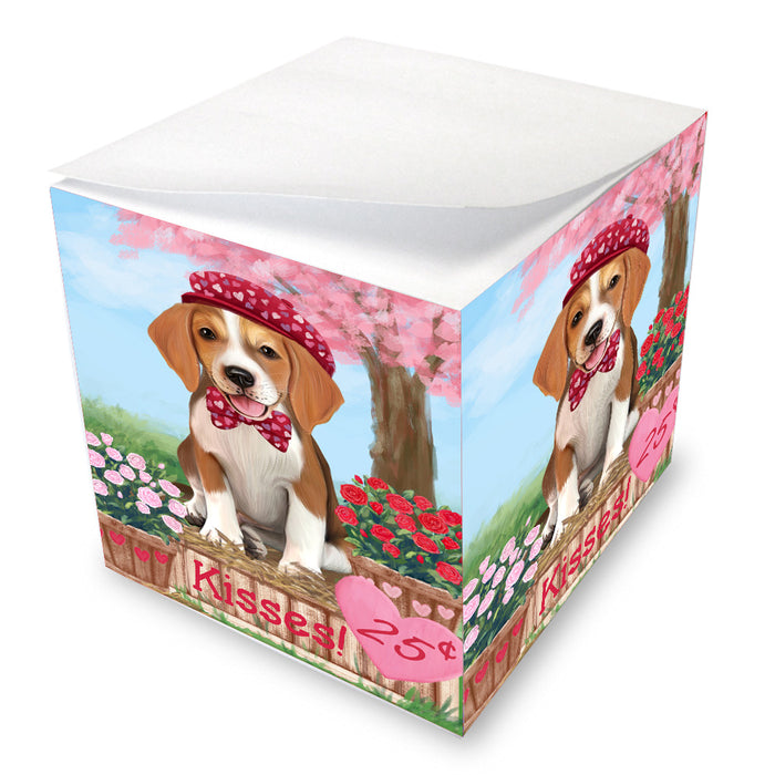 Rosie 25 Cent Kisses American English Foxhound Dog Note Cube NOC-DOTD-A57303