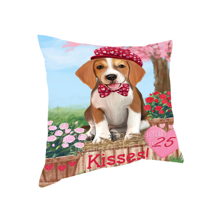 Rosie 25 Cent Kisses American English Foxhound Dog Pillow with Top Quality High-Resolution Images - Ultra Soft Pet Pillows for Sleeping - Reversible & Comfort - Ideal Gift for Dog Lover - Cushion for Sofa Couch Bed - 100% Polyester, PILA92221