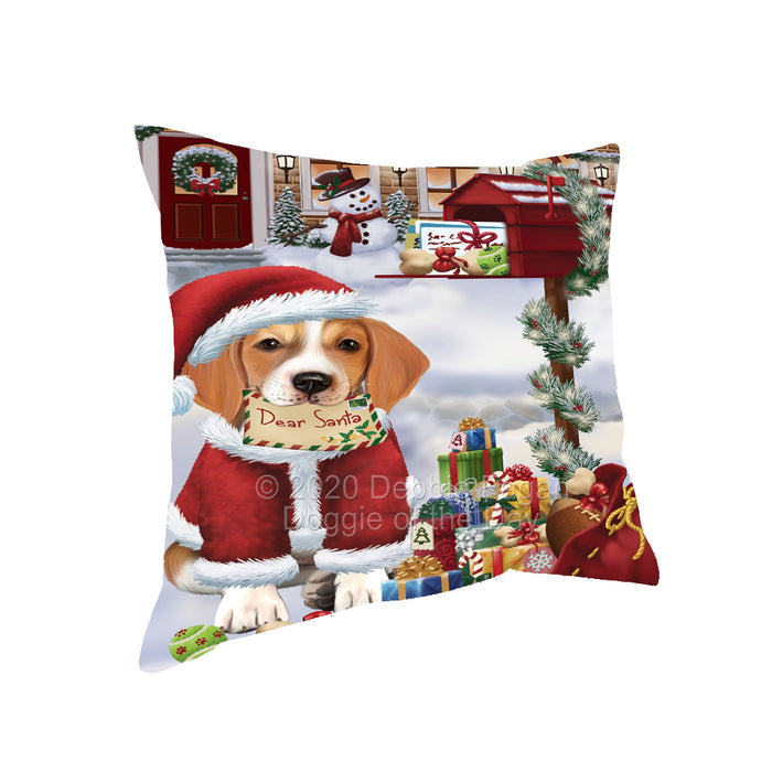Christmas Dear Santa Mailbox American English Foxhound Dog Pillow with Top Quality High-Resolution Images - Ultra Soft Pet Pillows for Sleeping - Reversible & Comfort - Ideal Gift for Dog Lover - Cushion for Sofa Couch Bed - 100% Polyester, PILA92137