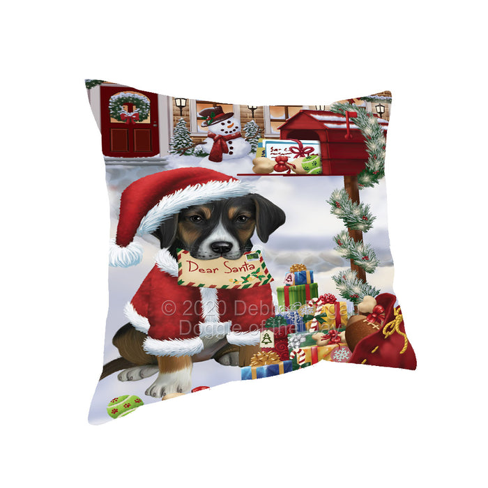 Christmas Dear Santa Mailbox American English Foxhound Dog Pillow with Top Quality High-Resolution Images - Ultra Soft Pet Pillows for Sleeping - Reversible & Comfort - Ideal Gift for Dog Lover - Cushion for Sofa Couch Bed - 100% Polyester, PILA92140