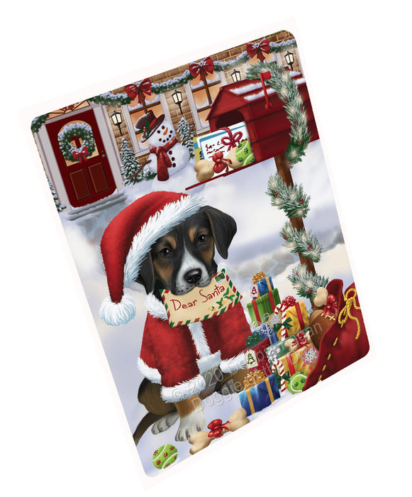 Christmas Dear Santa Mailbox American English Foxhound Dog Cutting Board - For Kitchen - Scratch & Stain Resistant - Designed To Stay In Place - Easy To Clean By Hand - Perfect for Chopping Meats, Vegetables, CA82830