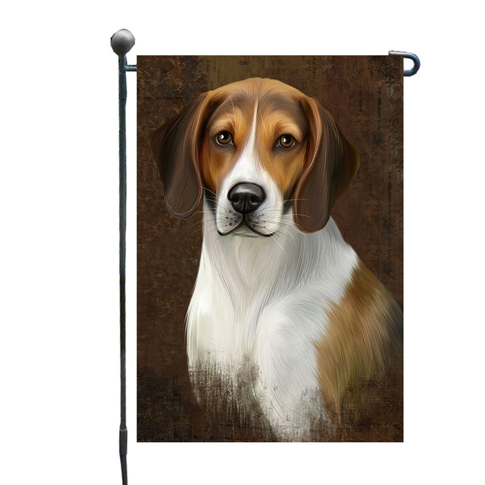 Rustic American English Foxhound Dog Garden Flags Outdoor Decor for Homes and Gardens Double Sided Garden Yard Spring Decorative Vertical Home Flags Garden Porch Lawn Flag for Decorations GFLG67853