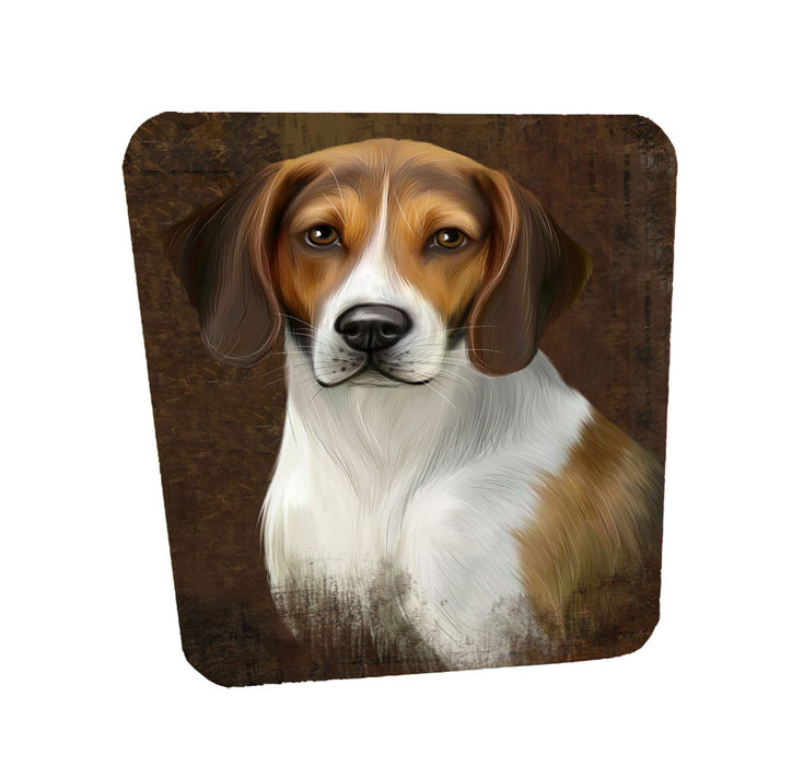 Rustic American English Foxhound Dog Coasters Set of 4 CSTA58206