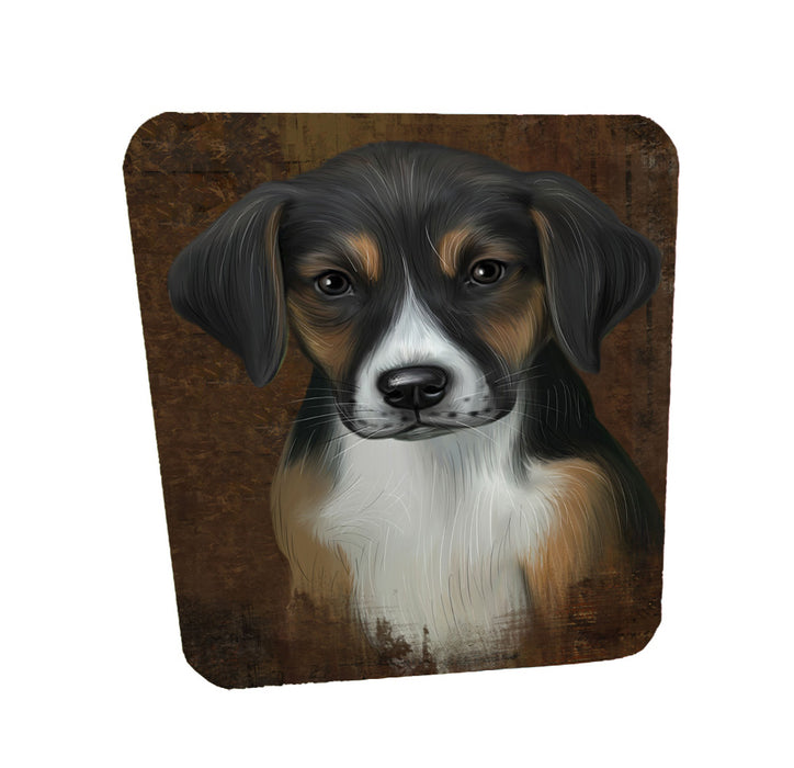Rustic American English Foxhound Dog Coasters Set of 4 CSTA58207