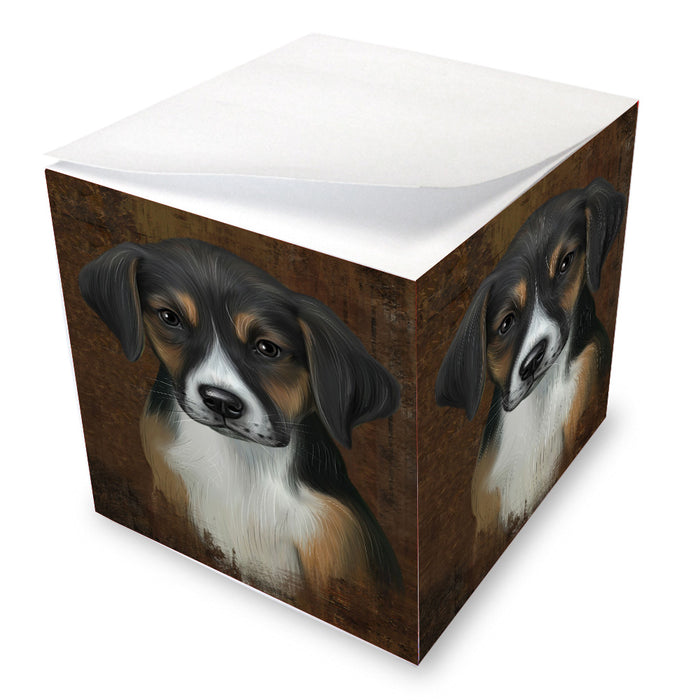 Rustic American English Foxhound Dog Note Cube NOC-DOTD-A57248