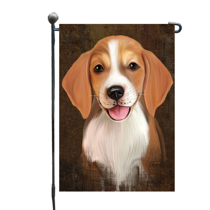 Rustic American English Foxhound Dog Garden Flags Outdoor Decor for Homes and Gardens Double Sided Garden Yard Spring Decorative Vertical Home Flags Garden Porch Lawn Flag for Decorations GFLG67855