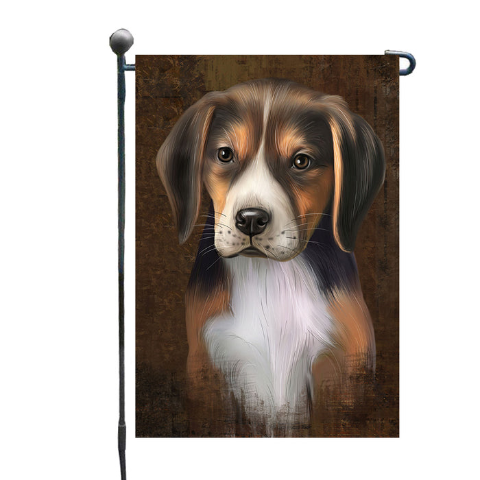 Rustic American English Foxhound Dog Garden Flags Outdoor Decor for Homes and Gardens Double Sided Garden Yard Spring Decorative Vertical Home Flags Garden Porch Lawn Flag for Decorations GFLG67856