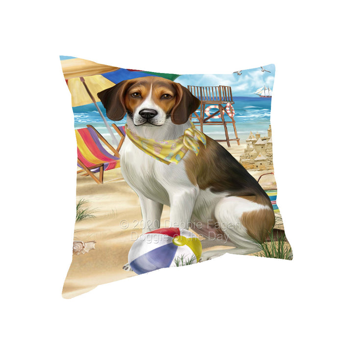 Pet Friendly Beach American English Foxhound Dog Pillow with Top Quality High-Resolution Images - Ultra Soft Pet Pillows for Sleeping - Reversible & Comfort - Ideal Gift for Dog Lover - Cushion for Sofa Couch Bed - 100% Polyester, PILA91573