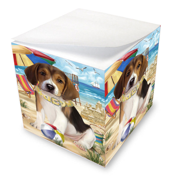 Pet Friendly Beach American English Foxhound Dog Note Cube NOC-DOTD-A57155