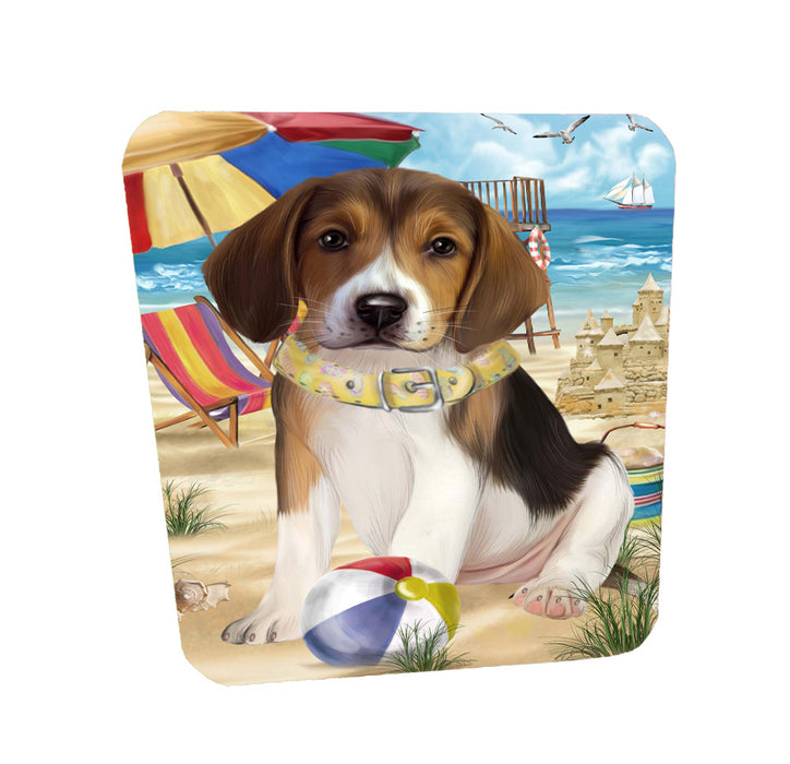 Pet Friendly Beach American English Foxhound Dog Coasters Set of 4 CSTA58114