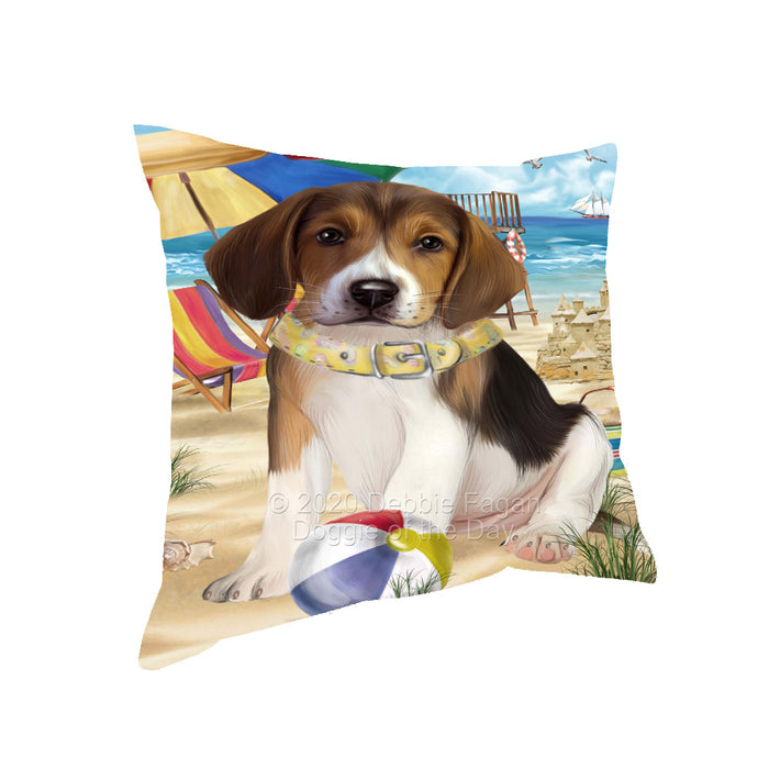 Pet Friendly Beach American English Foxhound Dog Pillow with Top Quality High-Resolution Images - Ultra Soft Pet Pillows for Sleeping - Reversible & Comfort - Ideal Gift for Dog Lover - Cushion for Sofa Couch Bed - 100% Polyester, PILA91576