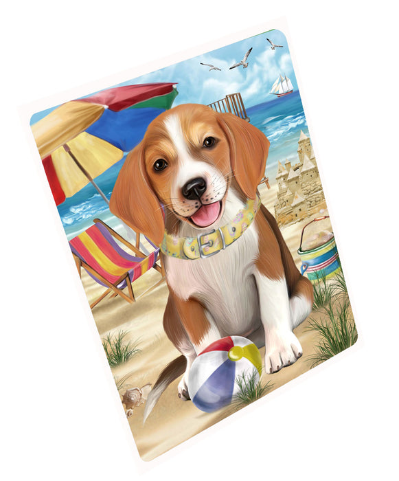 Pet Friendly Beach American English Foxhound Dog Cutting Board - For Kitchen - Scratch & Stain Resistant - Designed To Stay In Place - Easy To Clean By Hand - Perfect for Chopping Meats, Vegetables, CA82456