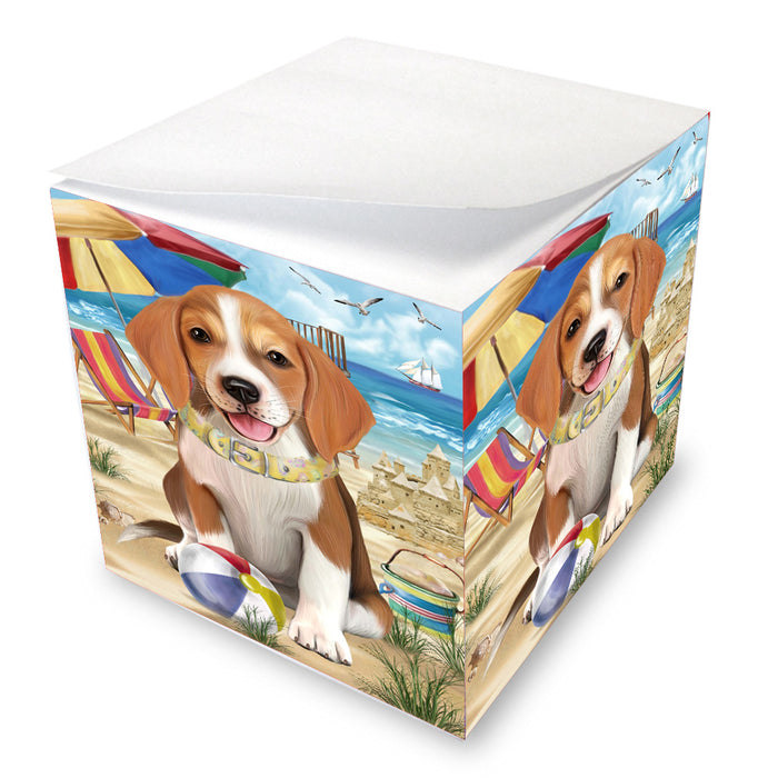 Pet Friendly Beach American English Foxhound Dog Note Cube NOC-DOTD-A57156
