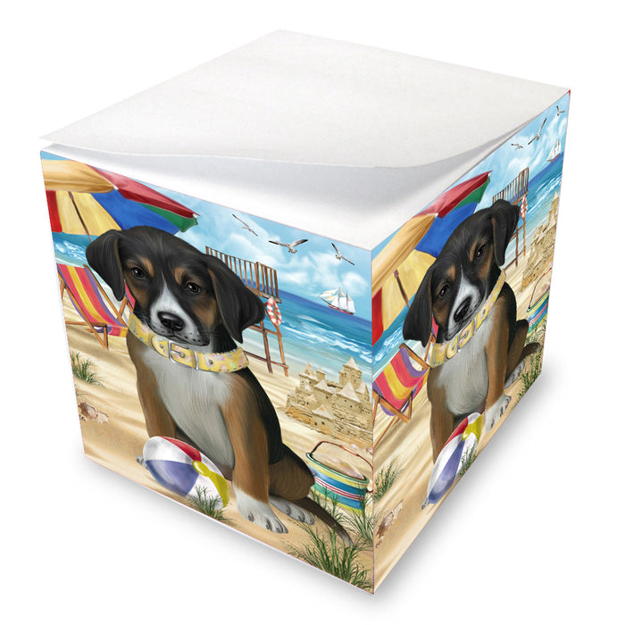 Pet Friendly Beach American English Foxhound Dog Note Cube NOC-DOTD-A57157