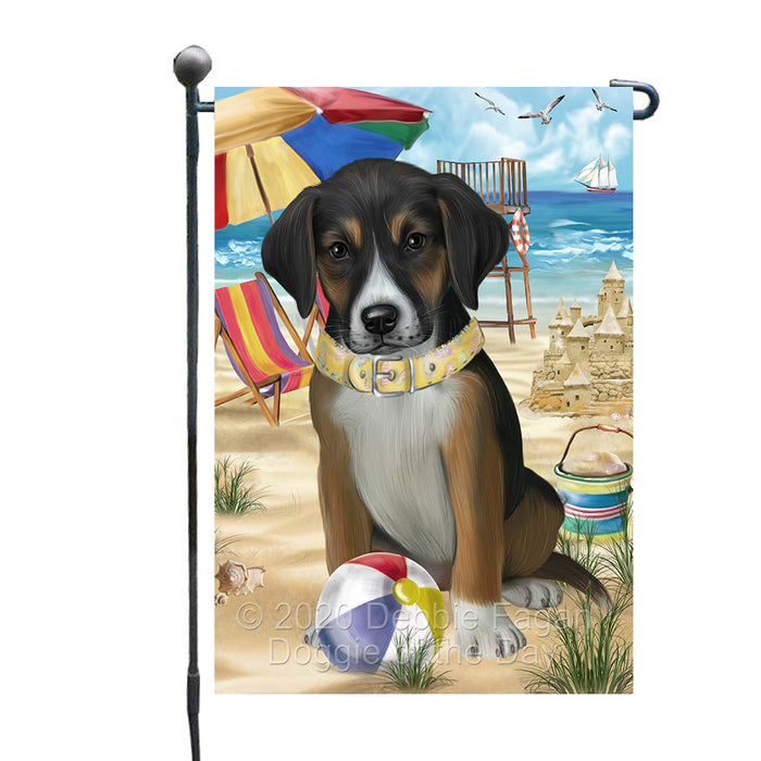 Pet Friendly Beach American English Foxhound Dog Garden Flags Outdoor Decor for Homes and Gardens Double Sided Garden Yard Spring Decorative Vertical Home Flags Garden Porch Lawn Flag for Decorations GFLG67744
