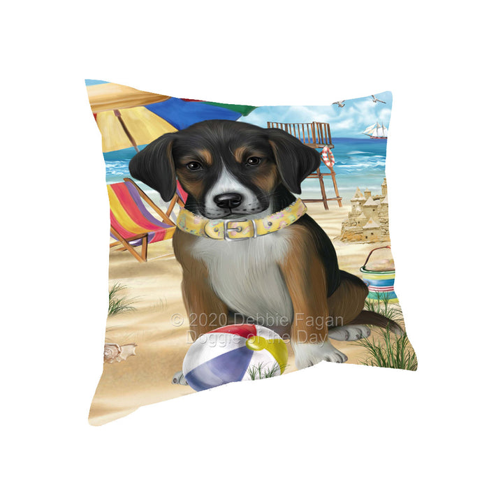 Pet Friendly Beach American English Foxhound Dog Pillow with Top Quality High-Resolution Images - Ultra Soft Pet Pillows for Sleeping - Reversible & Comfort - Ideal Gift for Dog Lover - Cushion for Sofa Couch Bed - 100% Polyester, PILA91582