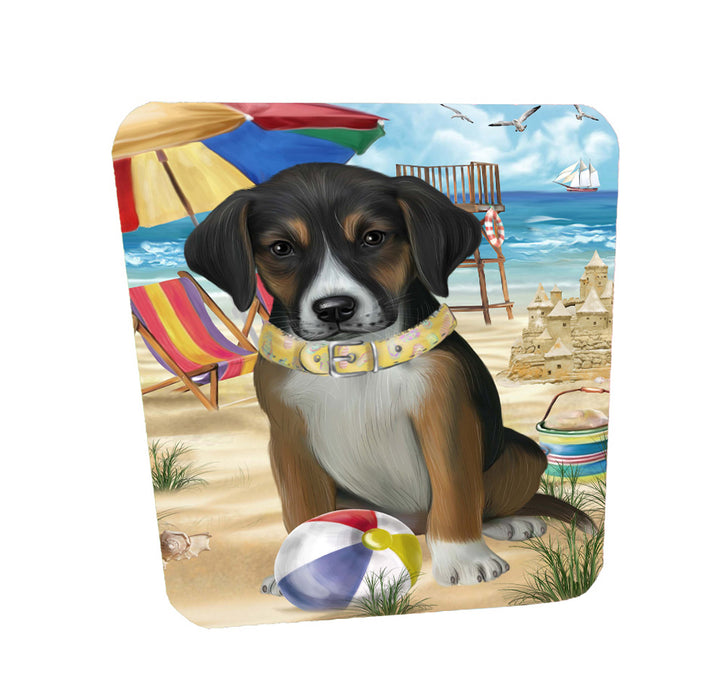Pet Friendly Beach American English Foxhound Dog Coasters Set of 4 CSTA58116
