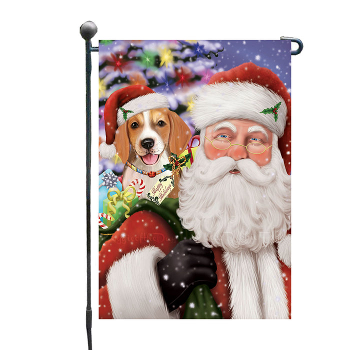 Christmas House with Presents American English Foxhound Dog Garden Flags Outdoor Decor for Homes and Gardens Double Sided Garden Yard Spring Decorative Vertical Home Flags Garden Porch Lawn Flag for Decorations GFLG68671