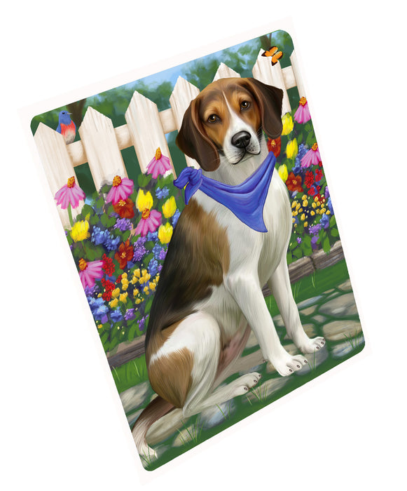 Spring Floral American English Foxhound Dog Cutting Board - For Kitchen - Scratch & Stain Resistant - Designed To Stay In Place - Easy To Clean By Hand - Perfect for Chopping Meats, Vegetables, CA83498