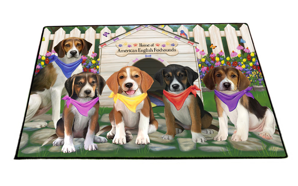 Spring Dog House American English Foxhound Dogs Floormat FLMS55927