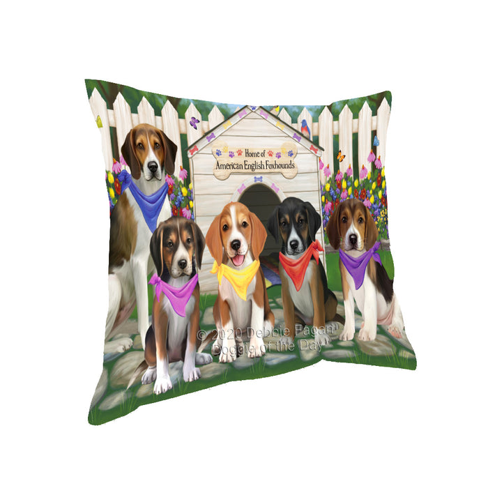 Spring Dog House American English Foxhound Dogs Pillow with Top Quality High-Resolution Images - Ultra Soft Pet Pillows for Sleeping - Reversible & Comfort - Ideal Gift for Dog Lover - Cushion for Sofa Couch Bed - 100% Polyester