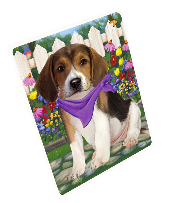 Spring Floral American English Foxhound Dog Cutting Board - For Kitchen - Scratch & Stain Resistant - Designed To Stay In Place - Easy To Clean By Hand - Perfect for Chopping Meats, Vegetables, CA83502
