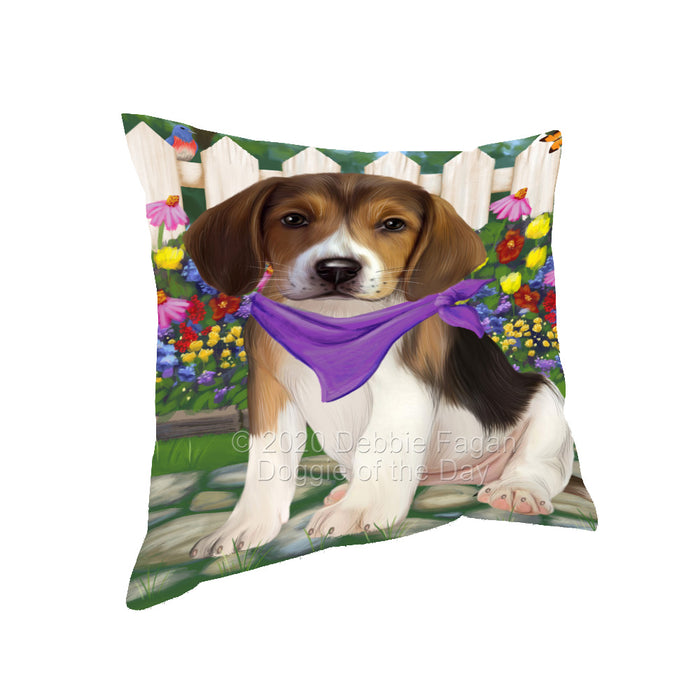 Spring Floral American English Foxhound Dog Pillow with Top Quality High-Resolution Images - Ultra Soft Pet Pillows for Sleeping - Reversible & Comfort - Ideal Gift for Dog Lover - Cushion for Sofa Couch Bed - 100% Polyester, PILA93148