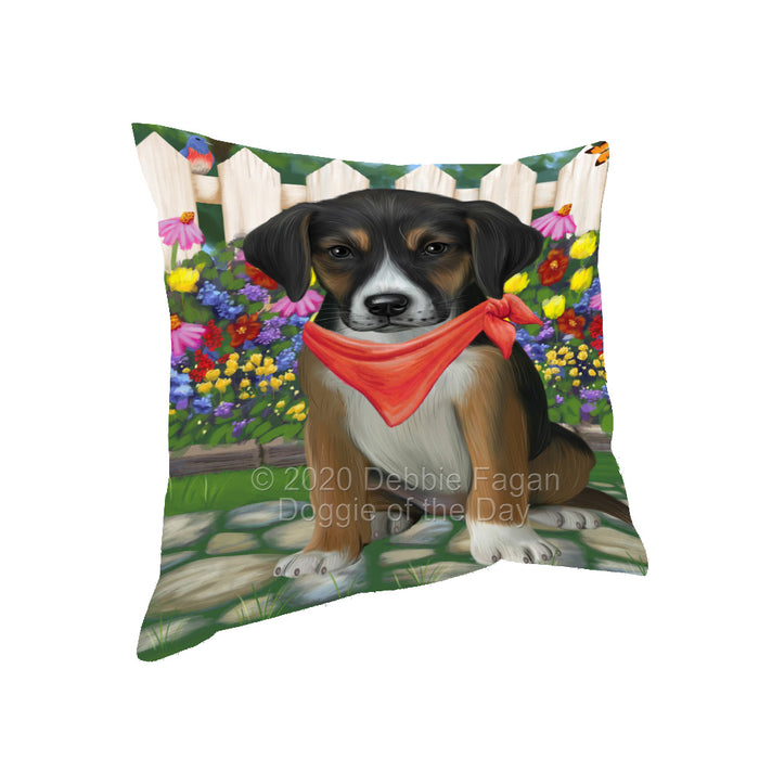 Spring Floral American English Foxhound Dog Pillow with Top Quality High-Resolution Images - Ultra Soft Pet Pillows for Sleeping - Reversible & Comfort - Ideal Gift for Dog Lover - Cushion for Sofa Couch Bed - 100% Polyester, PILA93151